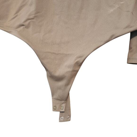 Nuuds Bodysuit Shirt Olive Green Long Sleeve Round Neck sz XXL - Picture 9 of 11